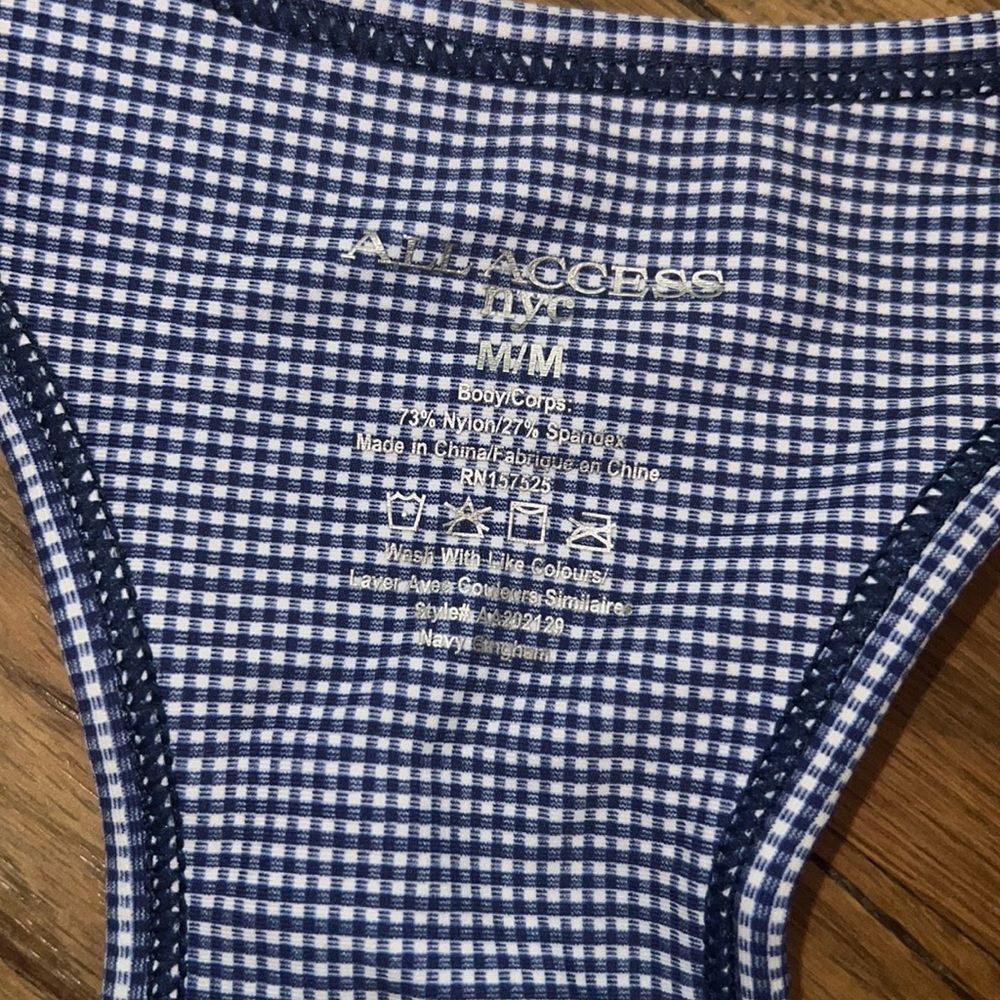 All Access Front Row Bra In Gingham Print Size M - image 4